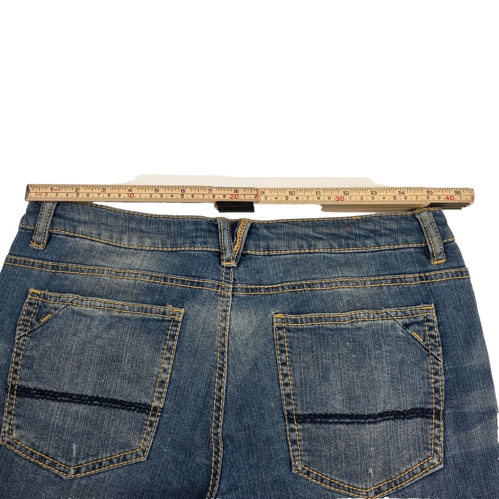 Mossimo Supply Co. Denim Distressed Patched Boyfiend Jeans - Size 9 - Picture 5 of 8